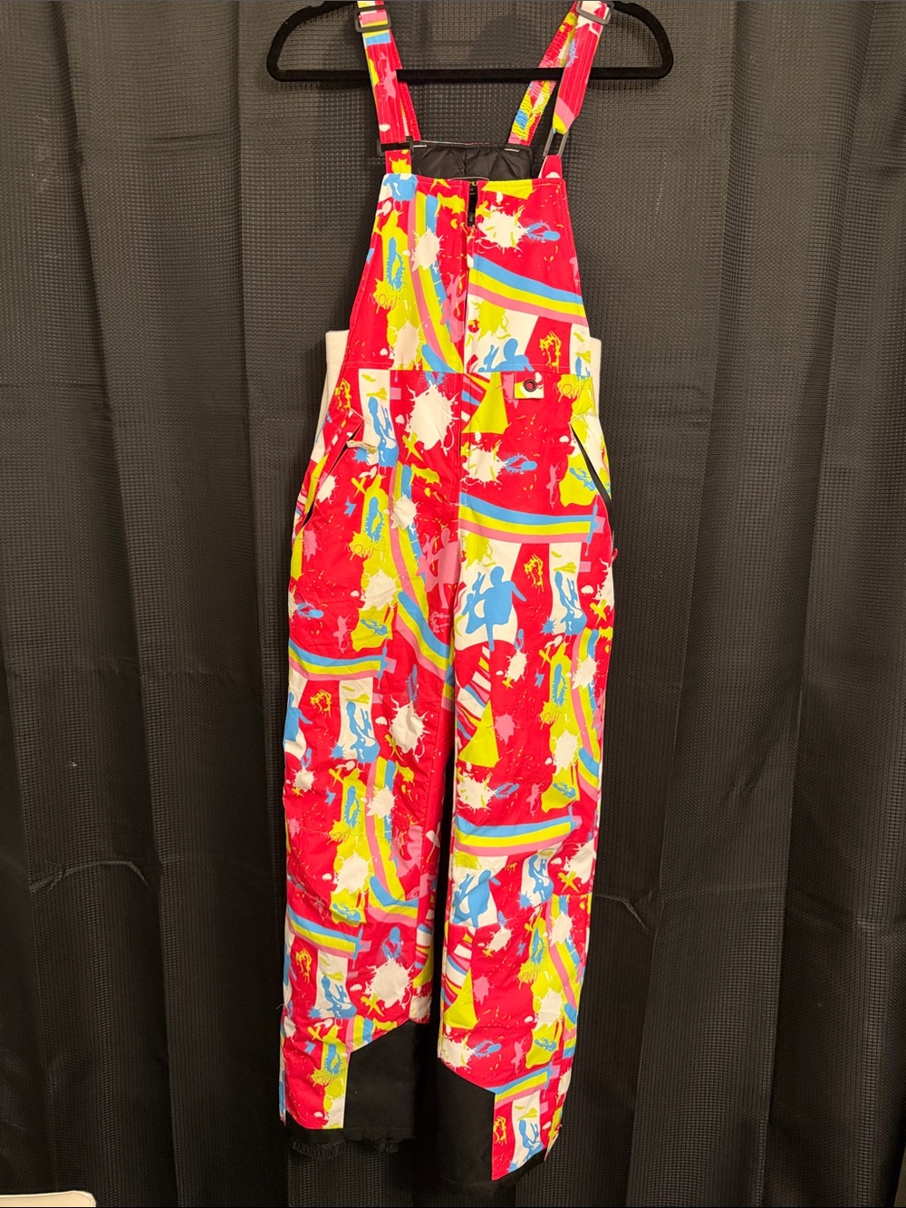 Women’s Wulful Bright Graphic Patterned Ski Overalls Sz XS